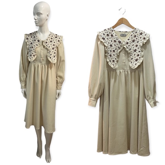 Kuose Dresses & Skirts - Kuose Peter Pan Collar Midi Dress